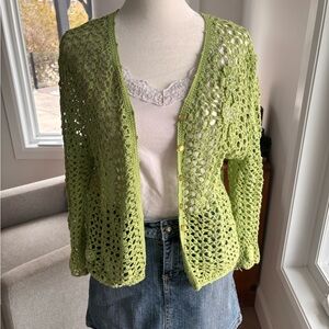 Jessica y2k Crochet Cardigan 💚